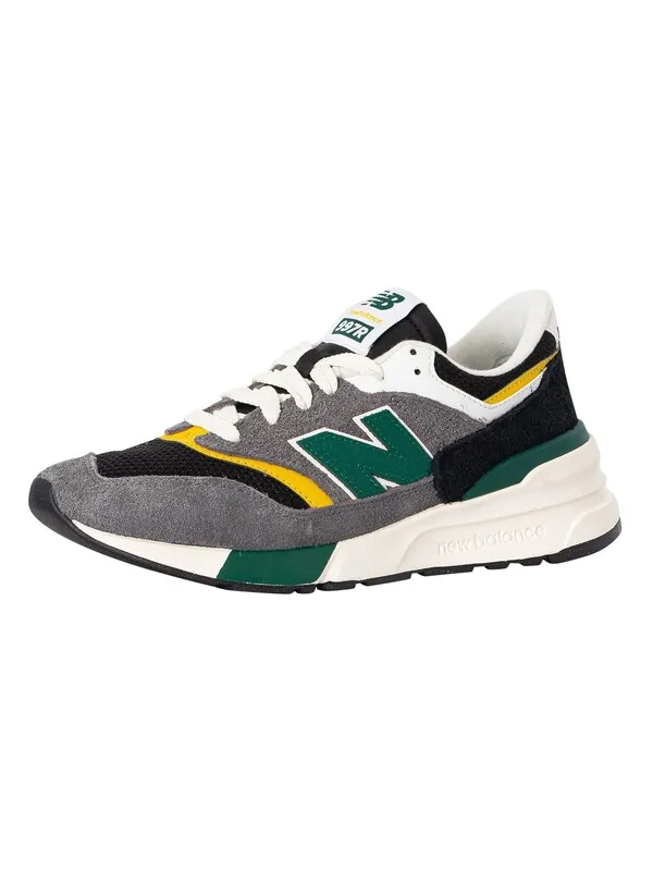 New Balance 997R Suede Trainers - Dark Grey/Green