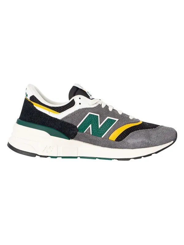 New Balance 997R Suede Trainers - Dark Grey/Green