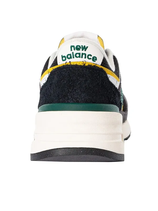 New Balance 997R Suede Trainers - Dark Grey/Green