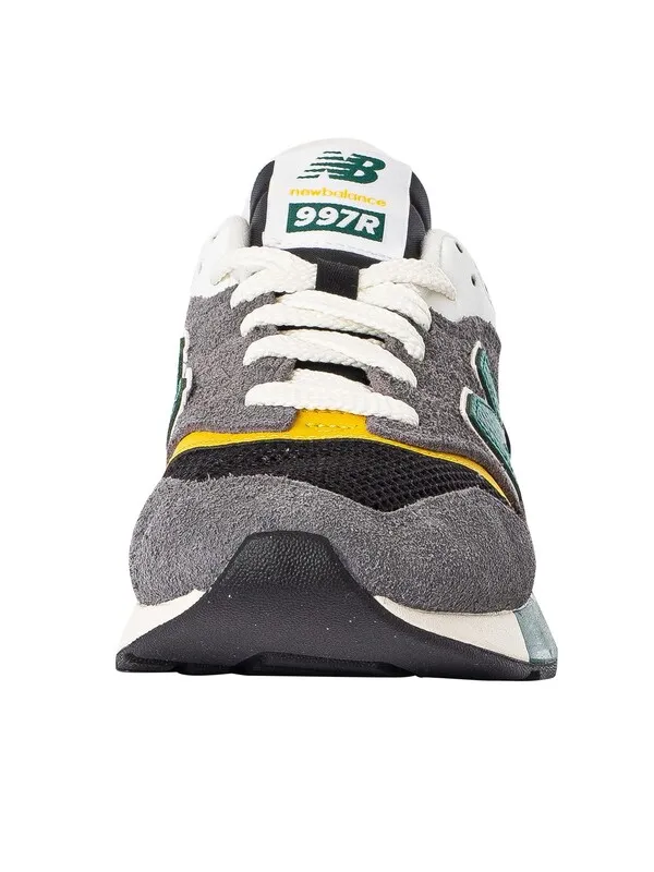 New Balance 997R Suede Trainers - Dark Grey/Green