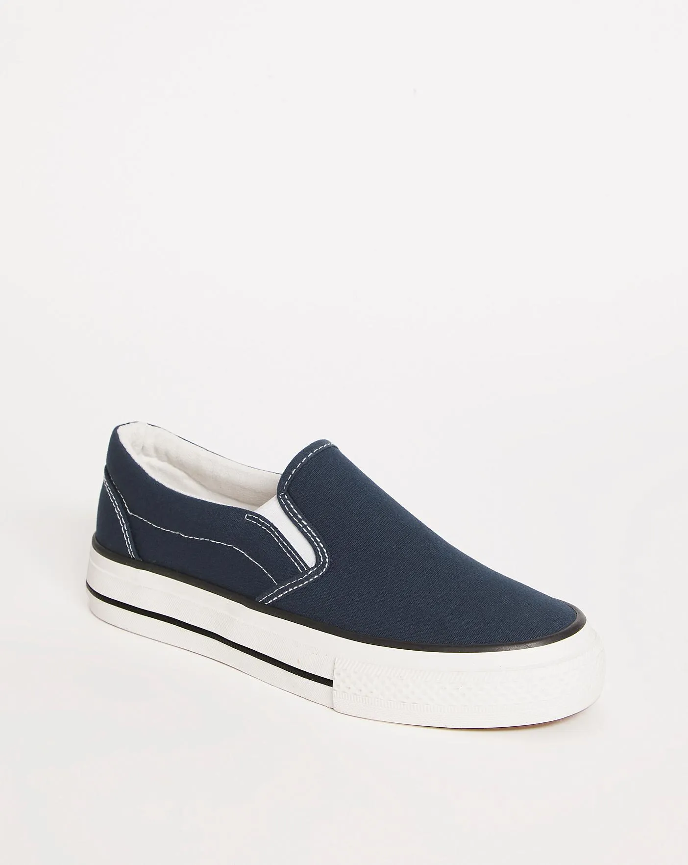 Nielson Slip On Chunky Sole Trainers Wide E Fit