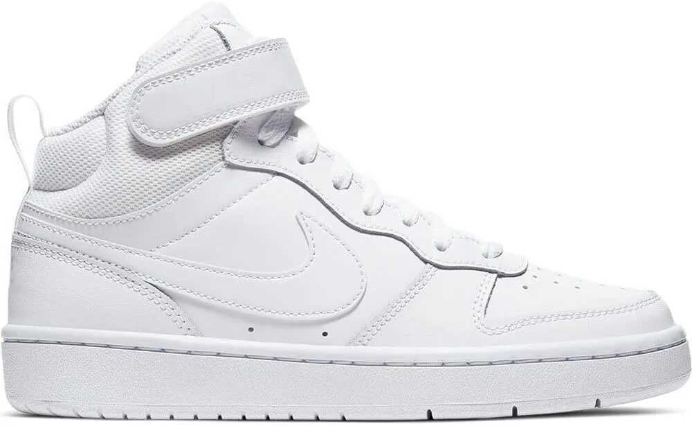 Nike Youth Boys Court Borough Mid 2 Grade School Sneakers - White