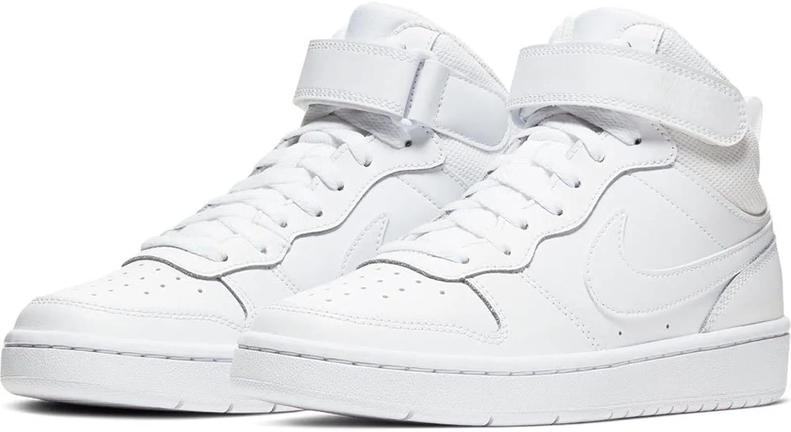 Nike Youth Boys Court Borough Mid 2 Grade School Sneakers - White