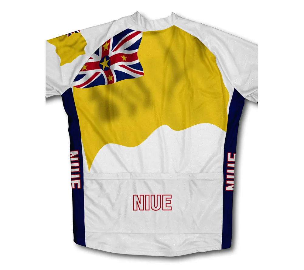 Niue Flag Winter Thermal Cycling Jersey