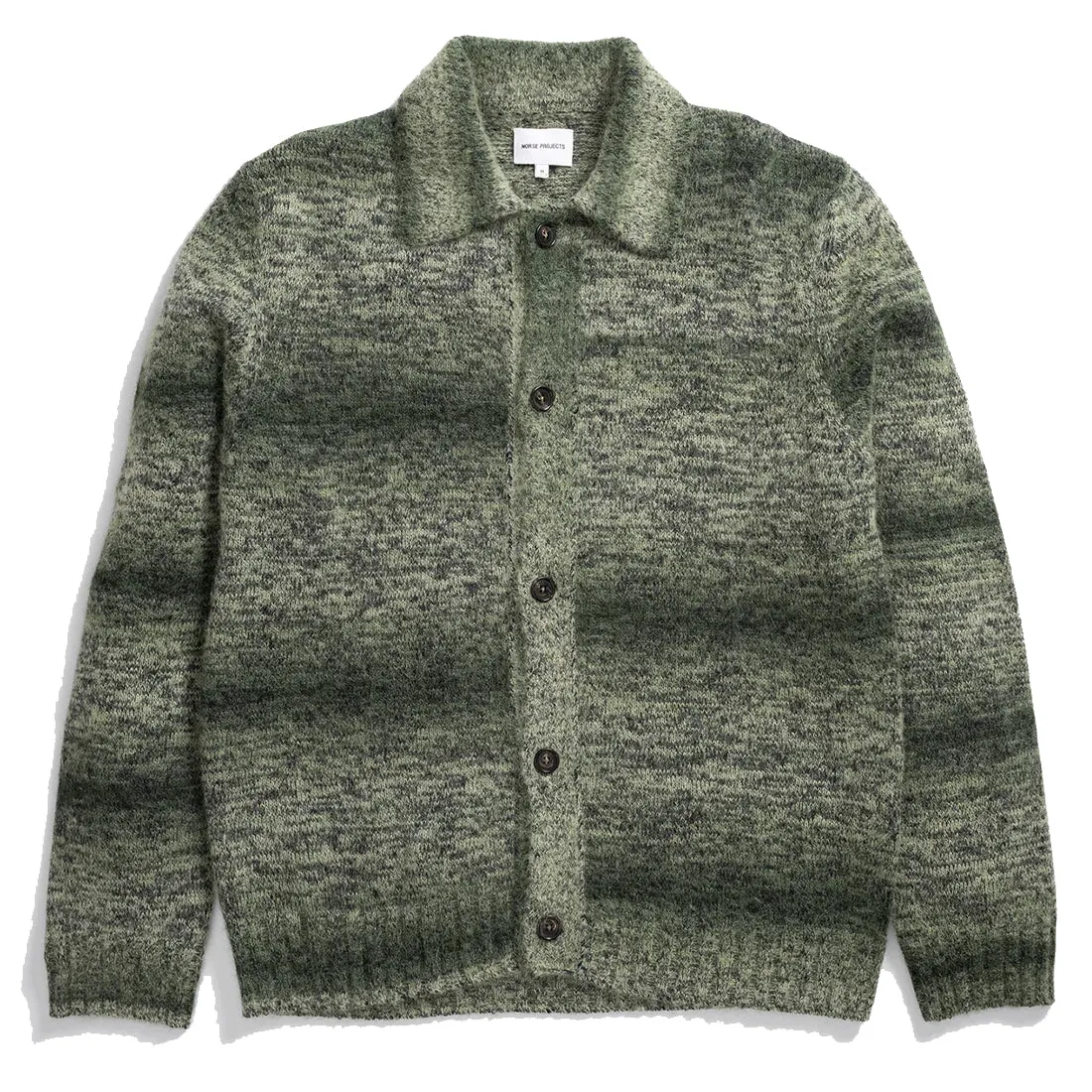 Norse Projects Erik Space Dye Knit Jacket Army Green