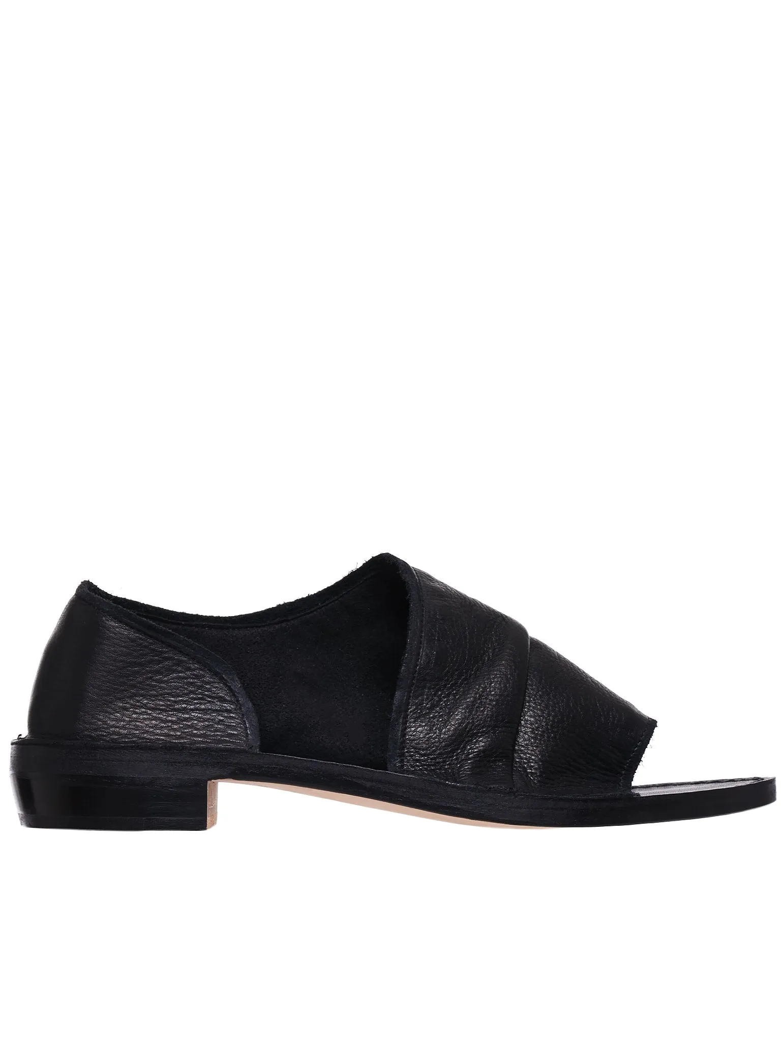 Open-Toe Flats (YS-E03-701-BLACK)