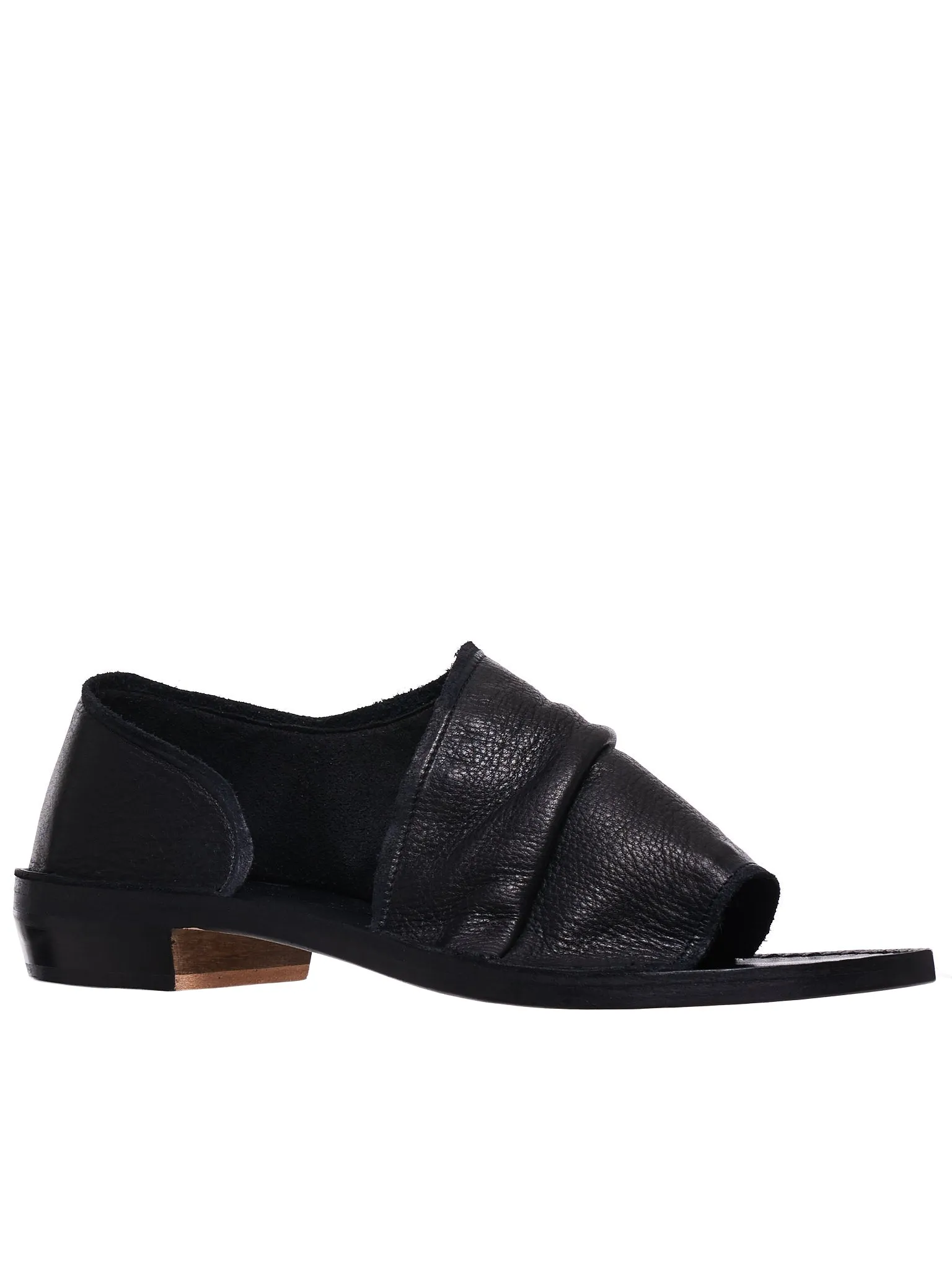 Open-Toe Flats (YS-E03-701-BLACK)