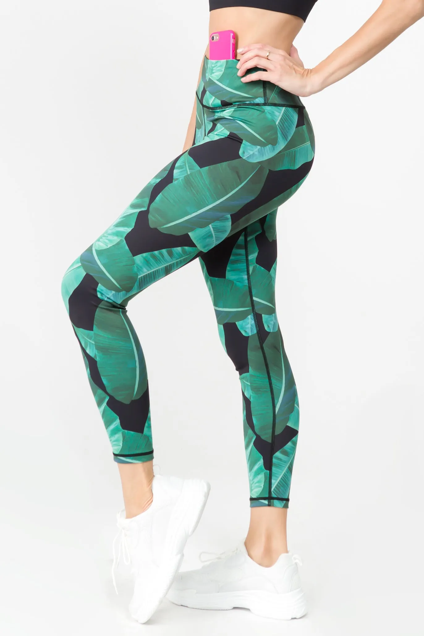 Palm Trees in Paradise Active Printed Leggings