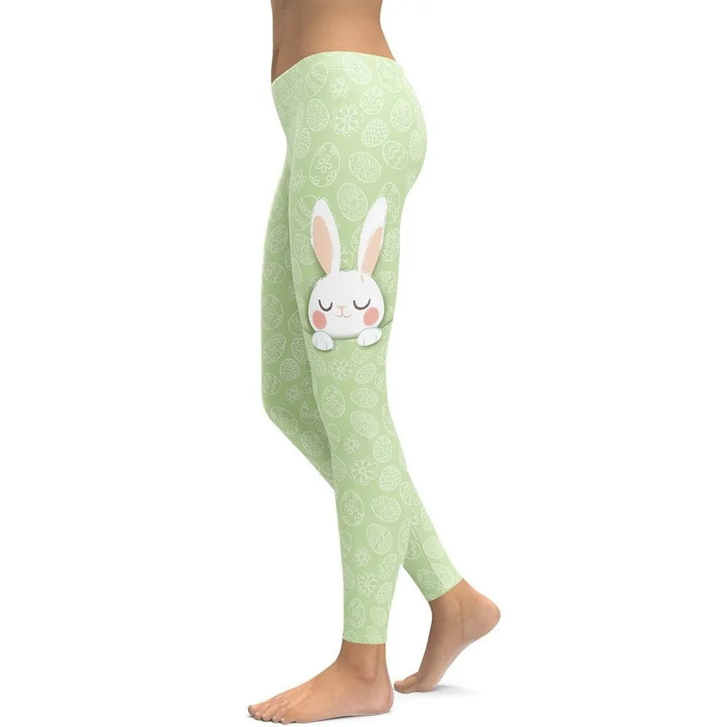 Peeking Easter Bunny Leggings