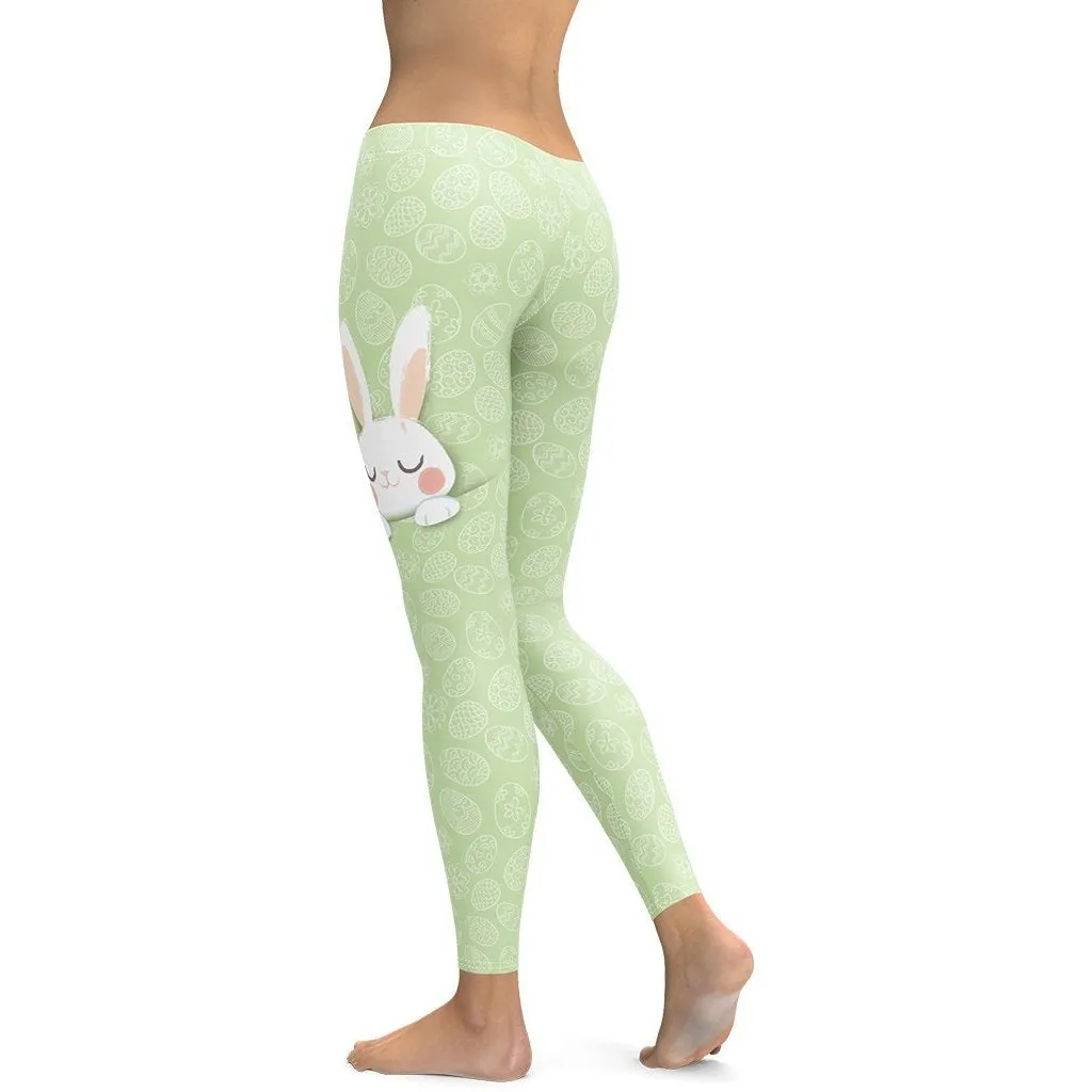 Peeking Easter Bunny Leggings