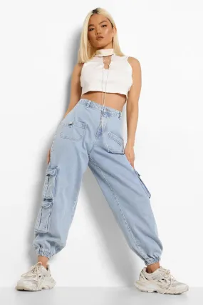 Petite Denim Pocket Joggers