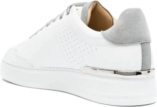 Philipp Plein Hexagon leather sneakers White