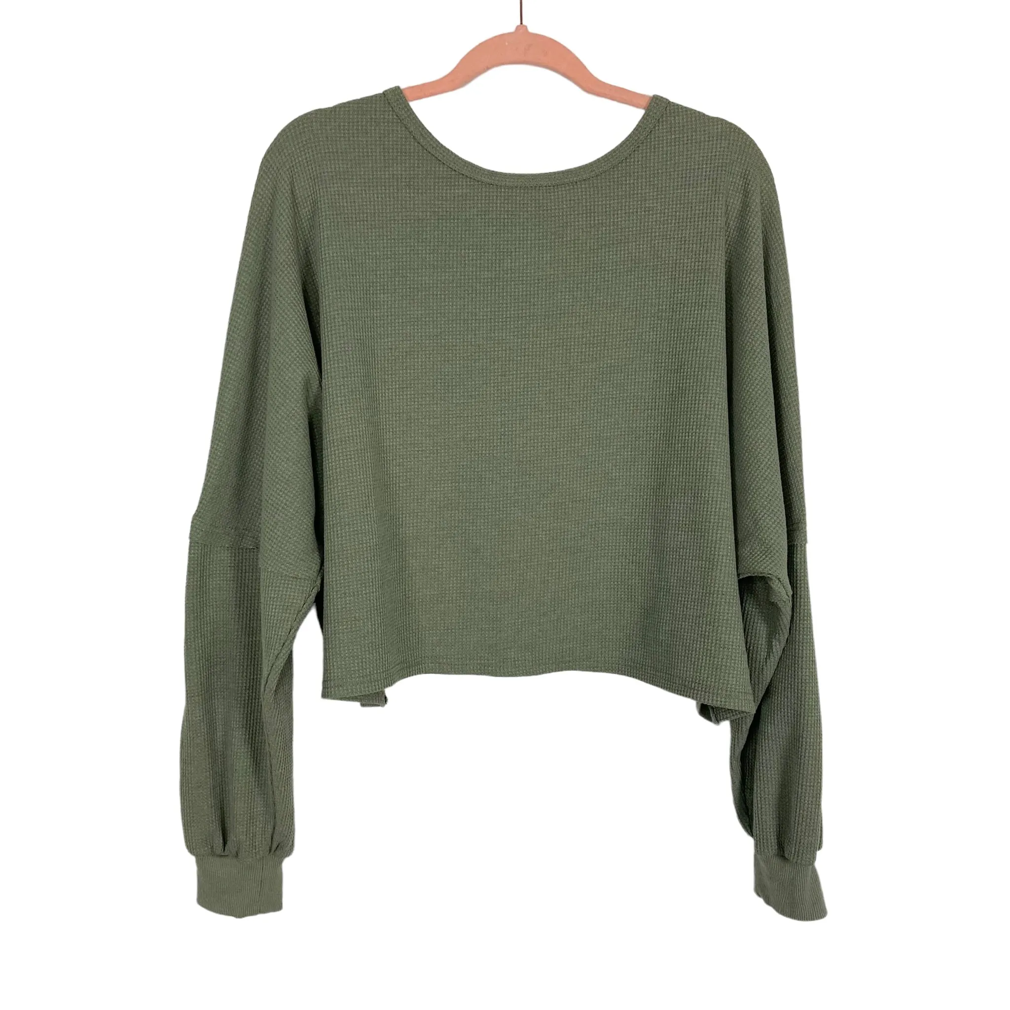 PINK LILY OLIVE LOVELY SPIRIT THERMAL BLOUSE- SIZE S ( ONLINE)