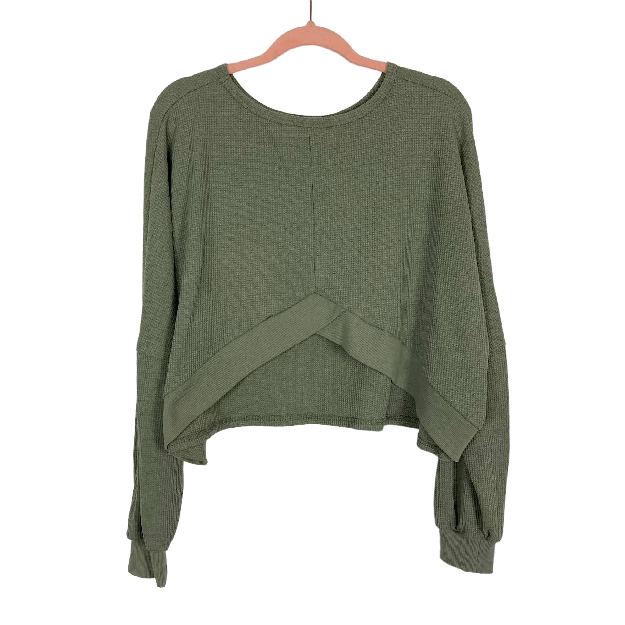 PINK LILY OLIVE LOVELY SPIRIT THERMAL BLOUSE- SIZE S ( ONLINE)