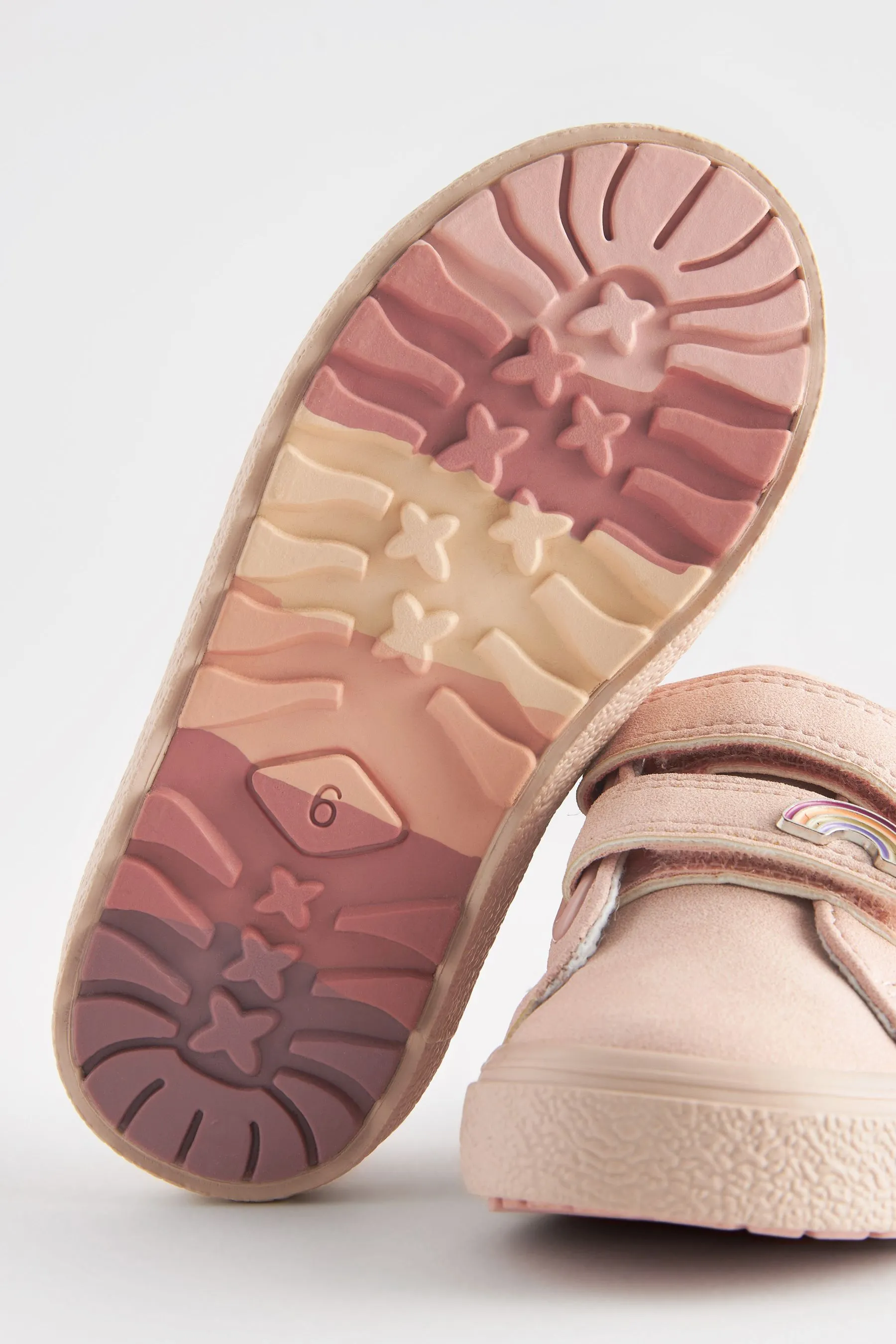 Pink Wide Fit (G) Rainbow Trainers