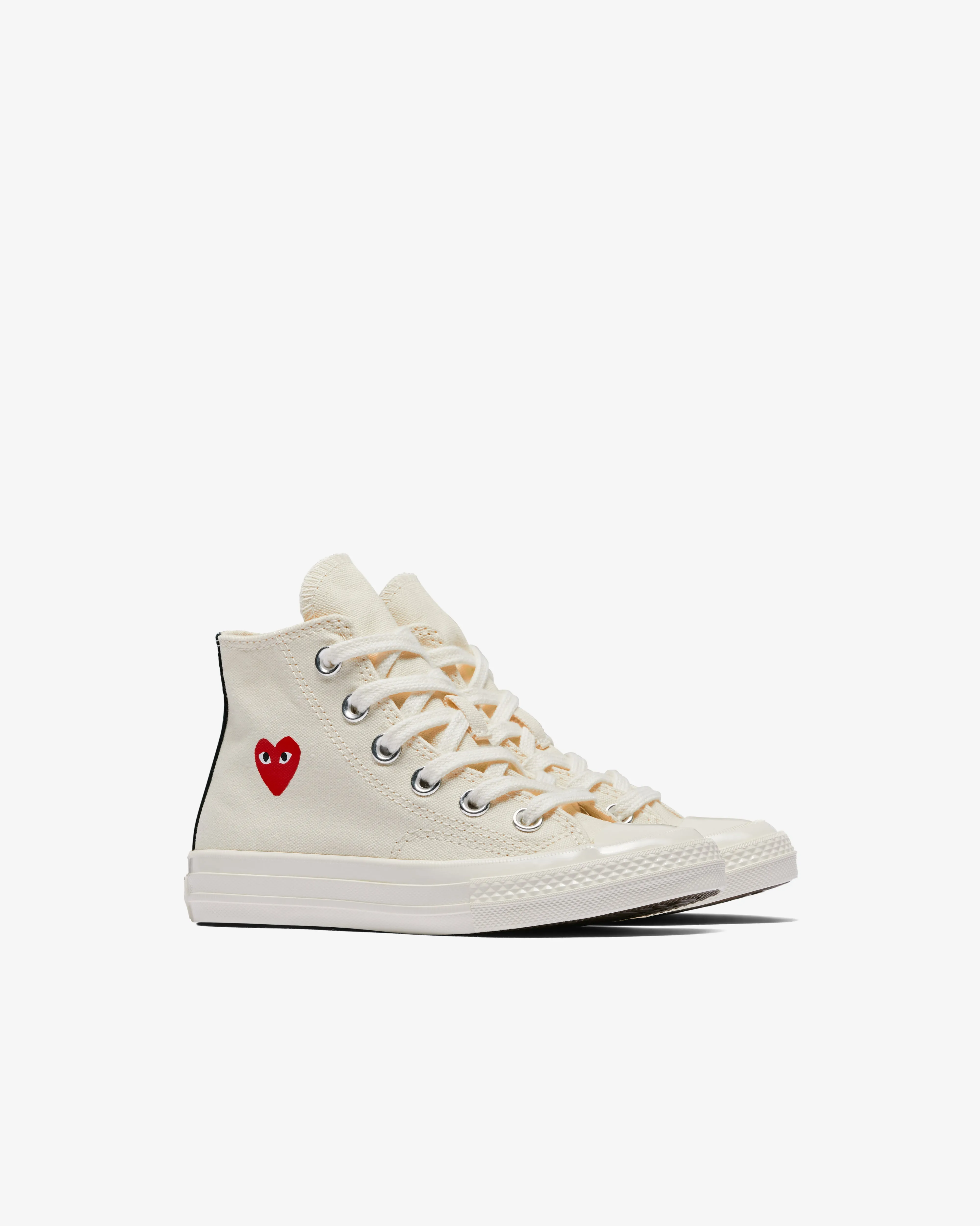 Play Converse - Kids' Small Red Heart All Star 70's High Sneakers - (Beige)