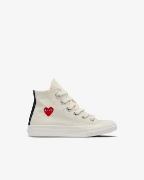 Play Converse - Kids' Small Red Heart All Star 70's High Sneakers - (Beige)