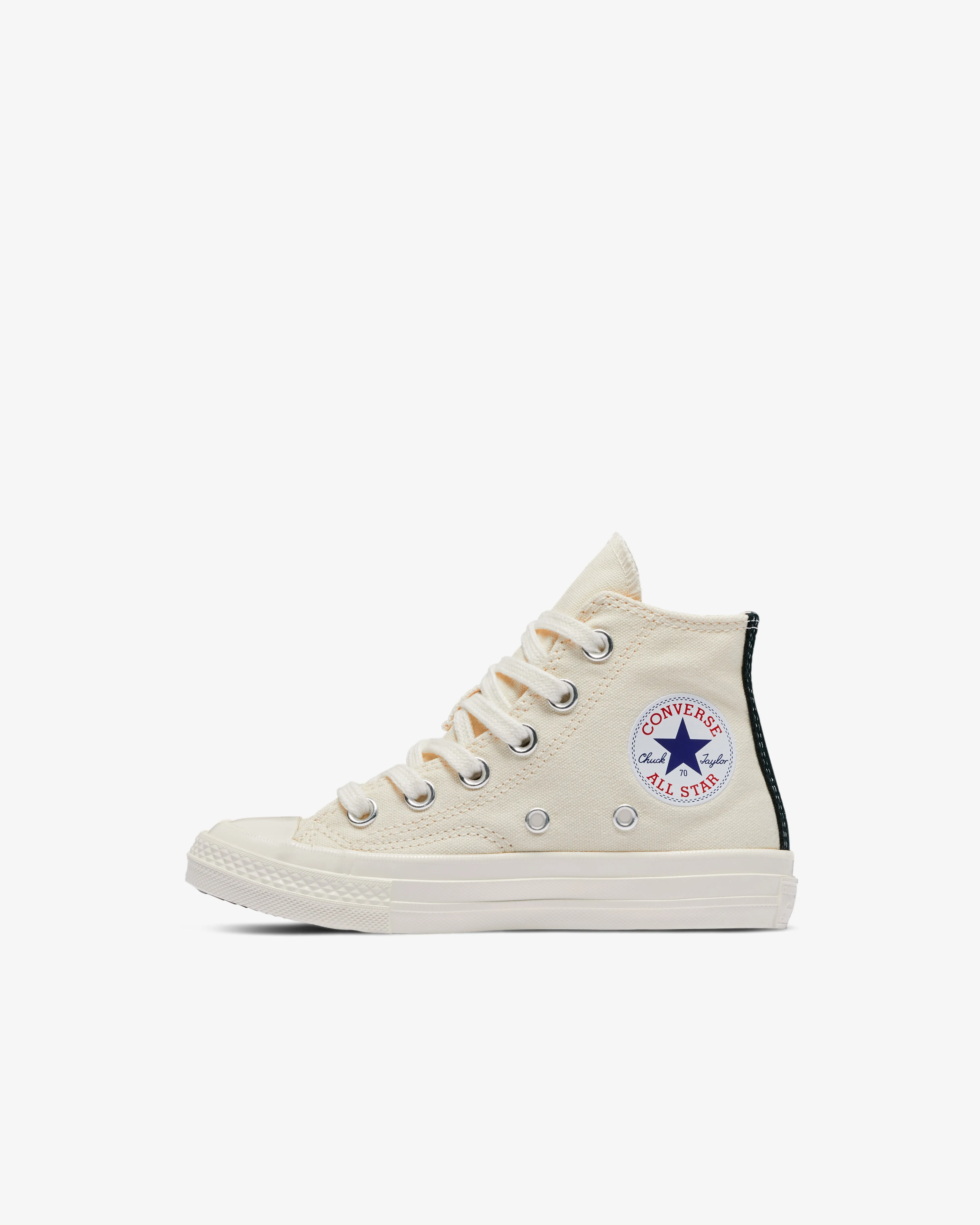 Play Converse - Kids' Small Red Heart All Star 70's High Sneakers - (Beige)