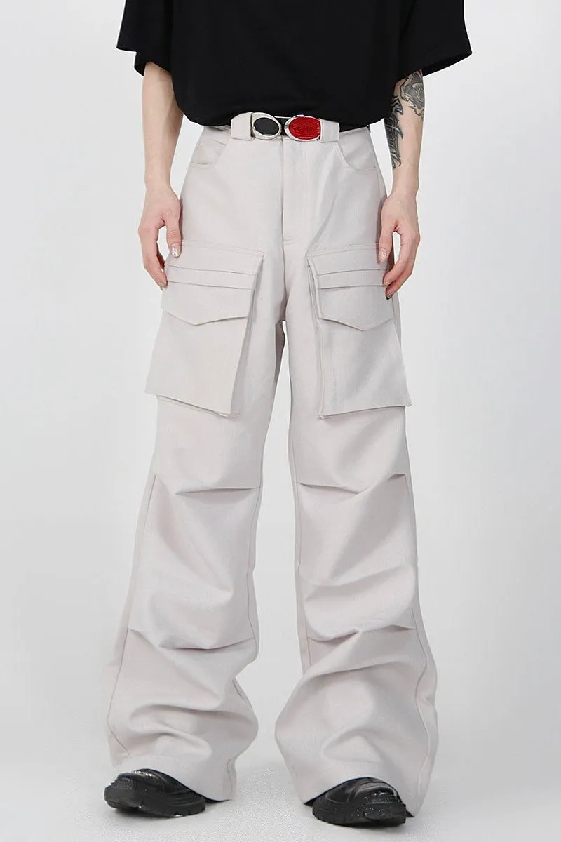 Pleated Straight Trousers