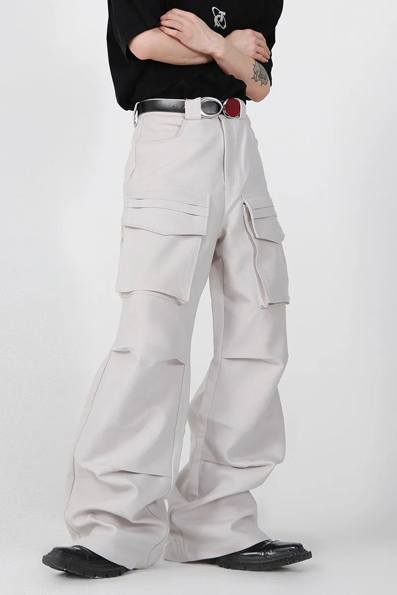 Pleated Straight Trousers