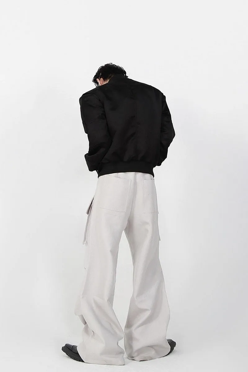 Pleated Straight Trousers