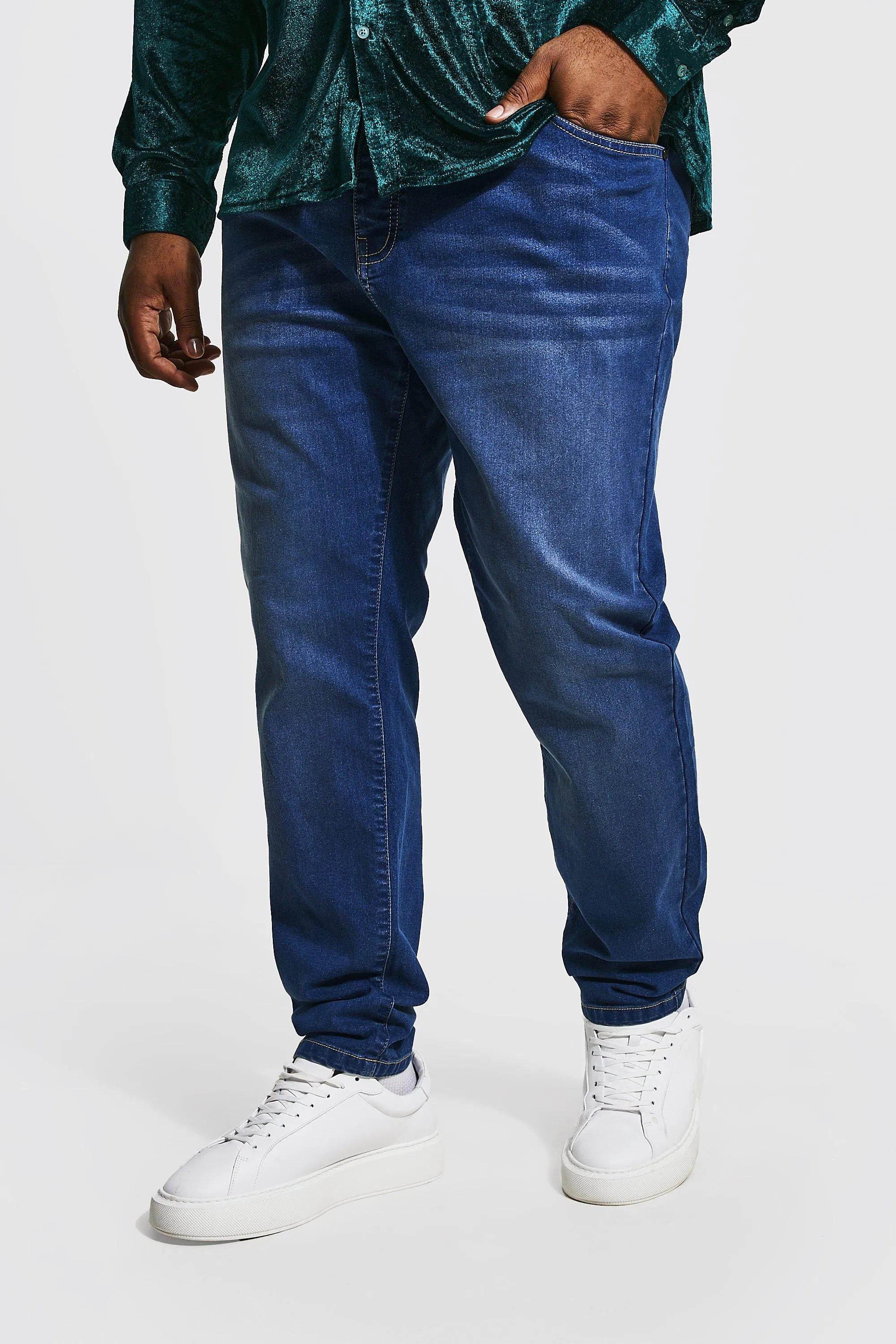 Plus Skinny Stretch Jeans With Poly