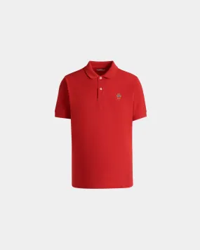 Polo Shirt in Red Cotton 