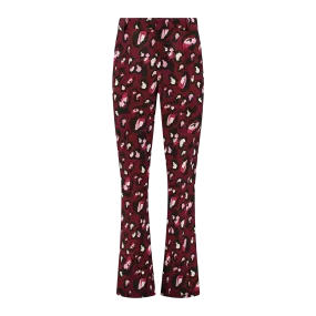 POM Amsterdam Red Leopard Print Trousers