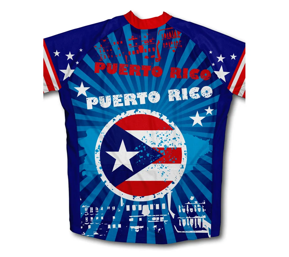 Puerto Rico Flag Winter Thermal Cycling Jersey