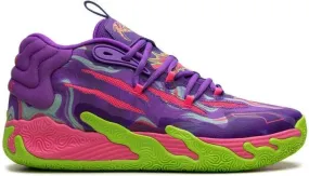 PUMA MB.03 Toxic Purple Glimmer Green Gecko sneakers