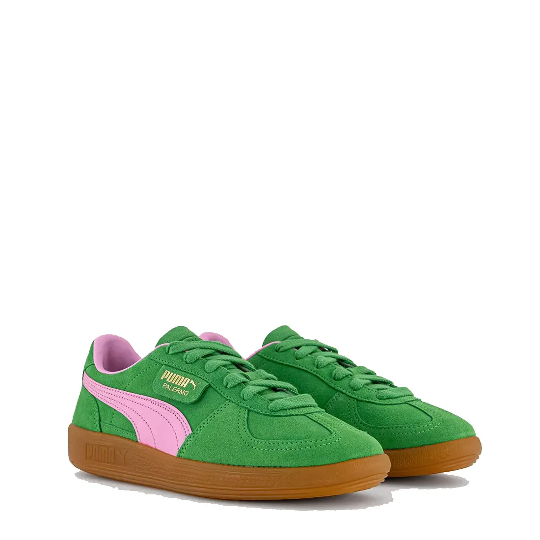 Puma Womens Palermo Sneakers Puma Green / Pink Delight / Puma White