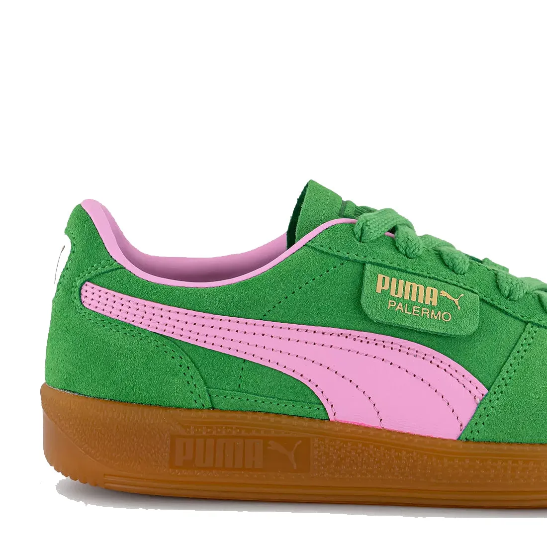 Puma Womens Palermo Sneakers Puma Green / Pink Delight / Puma White