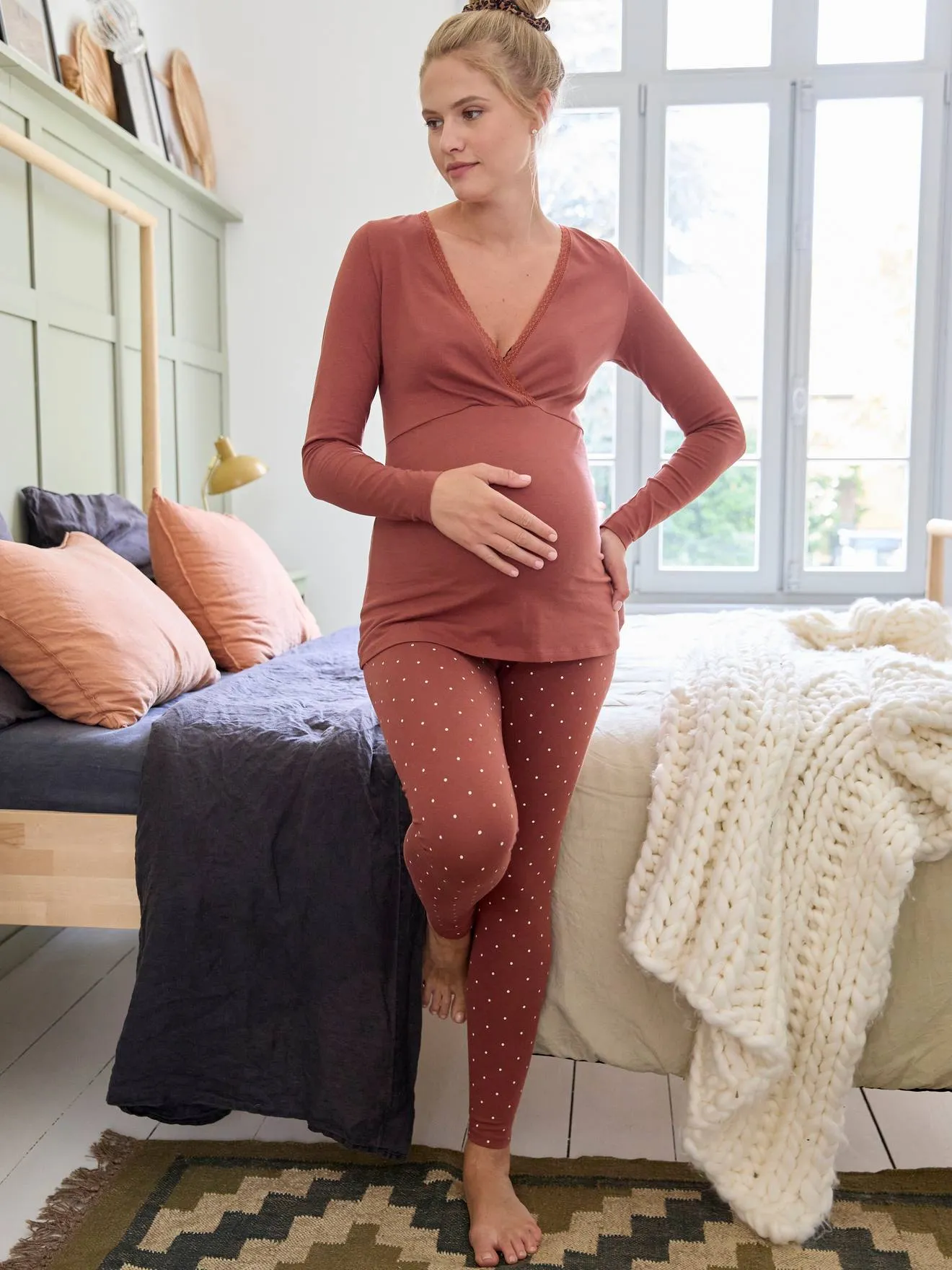 Pyjamas, Maternity & Nursing Special - terracotta