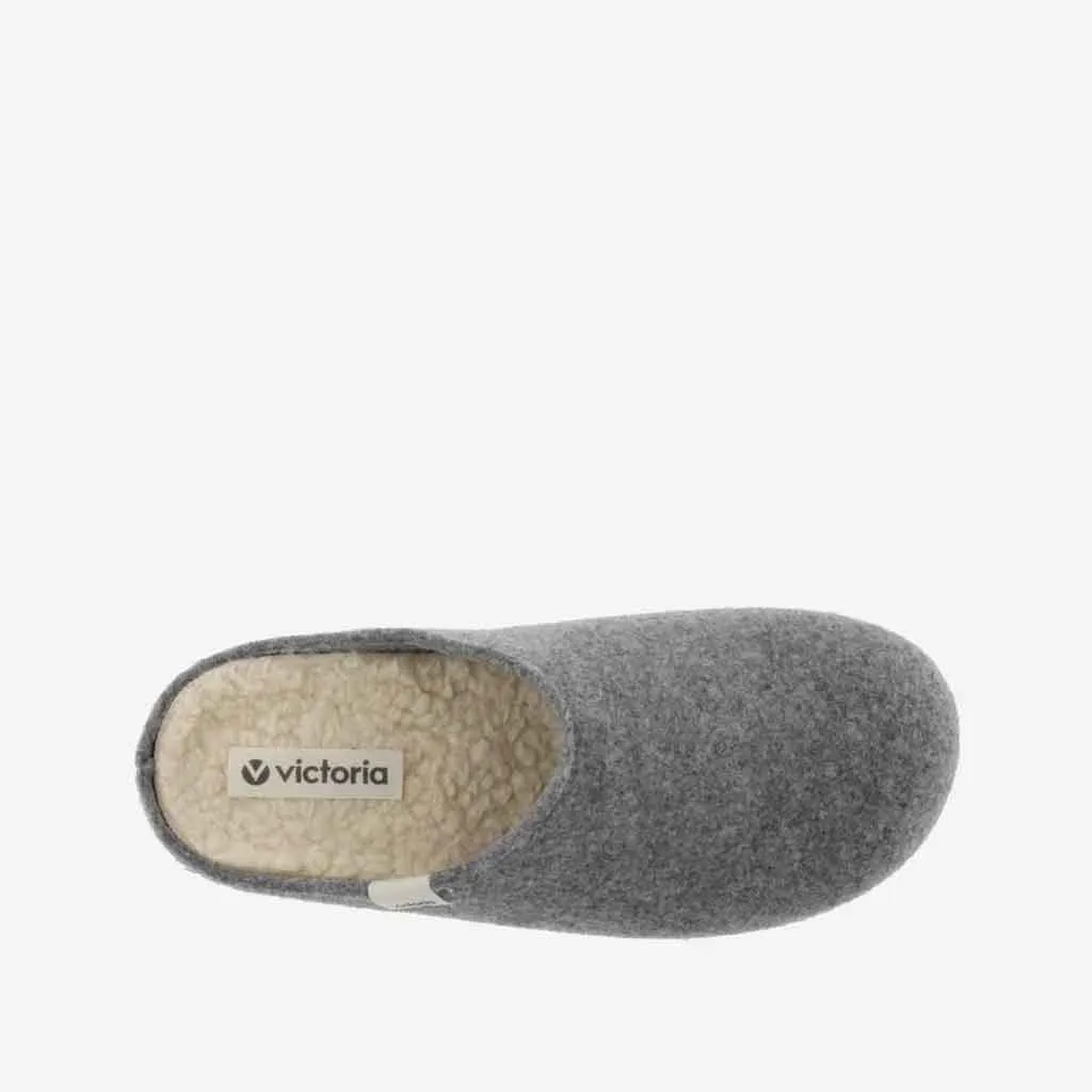 Recycled Wool Felt Slipper - Grey