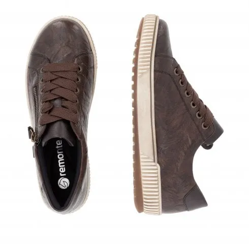 Remonte D0700-25 | Maditta | Havanna Leather | Water Resistant | Womens Casual Trainers