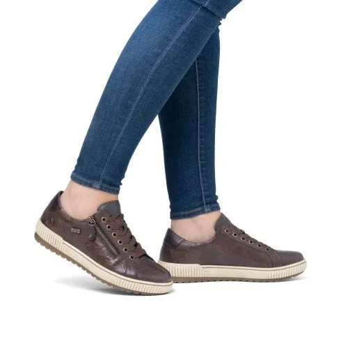 Remonte D0700-25 | Maditta | Havanna Leather | Water Resistant | Womens Casual Trainers