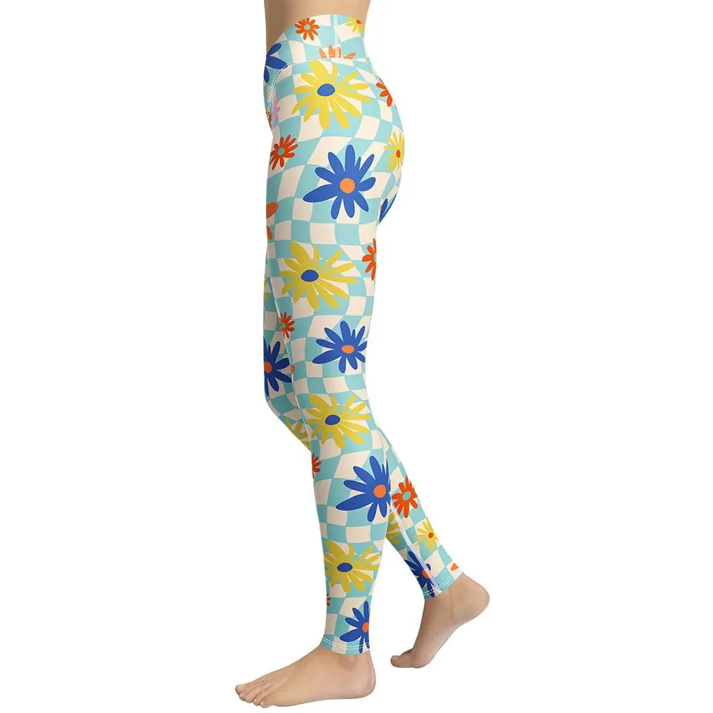 Retro Daisy Yoga Leggings