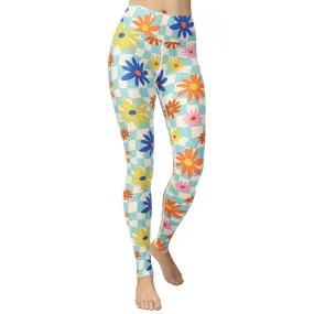 Retro Daisy Yoga Leggings