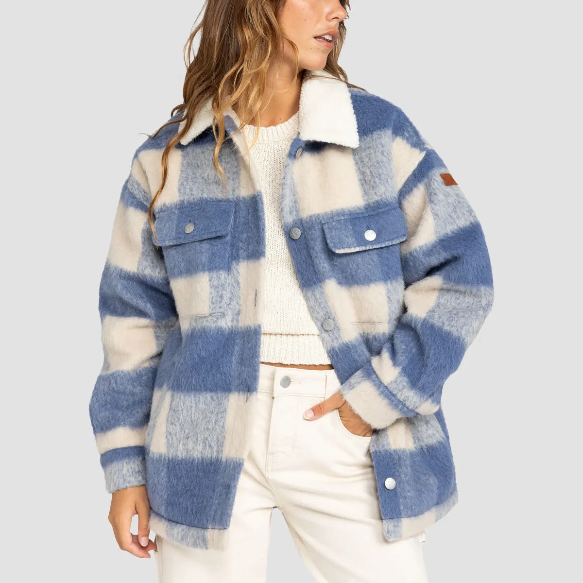 Roxy Passage Of Time Jacket Parchement be bold plaid - Womens