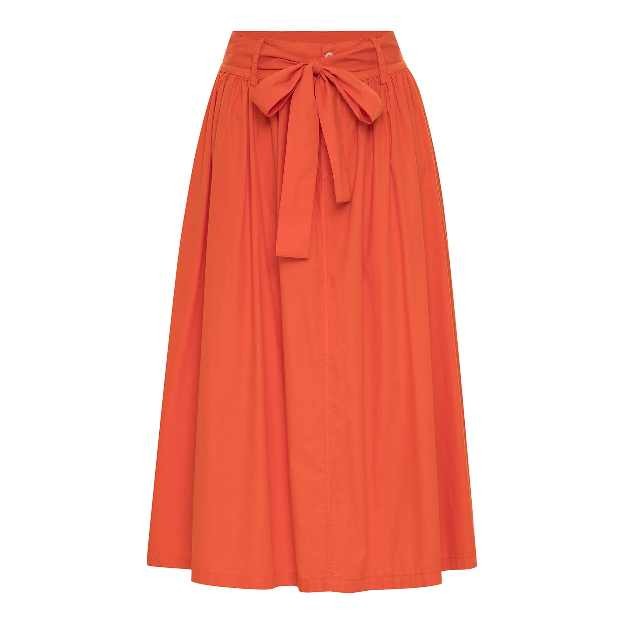 Ruffle Midi Skirt - Orange