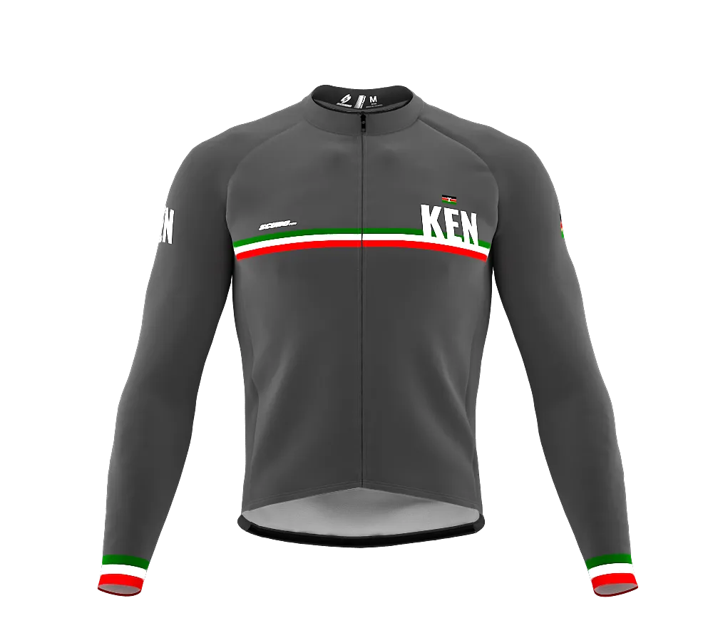 ScudoPro Pro Thermal Long Sleeve Cycling Jersey Country CODE Kenya Gray | Men and Women