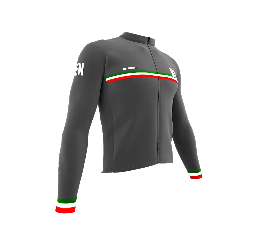 ScudoPro Pro Thermal Long Sleeve Cycling Jersey Country CODE Kenya Gray | Men and Women