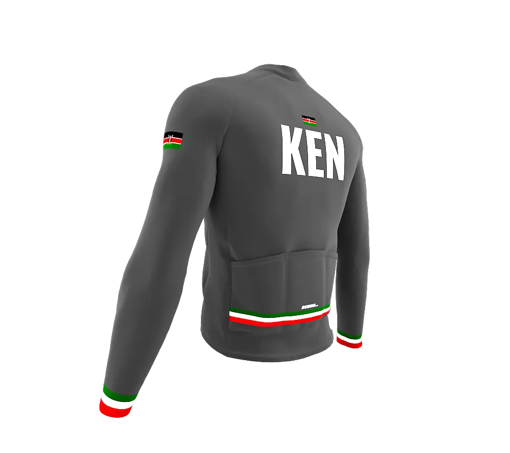 ScudoPro Pro Thermal Long Sleeve Cycling Jersey Country CODE Kenya Gray | Men and Women