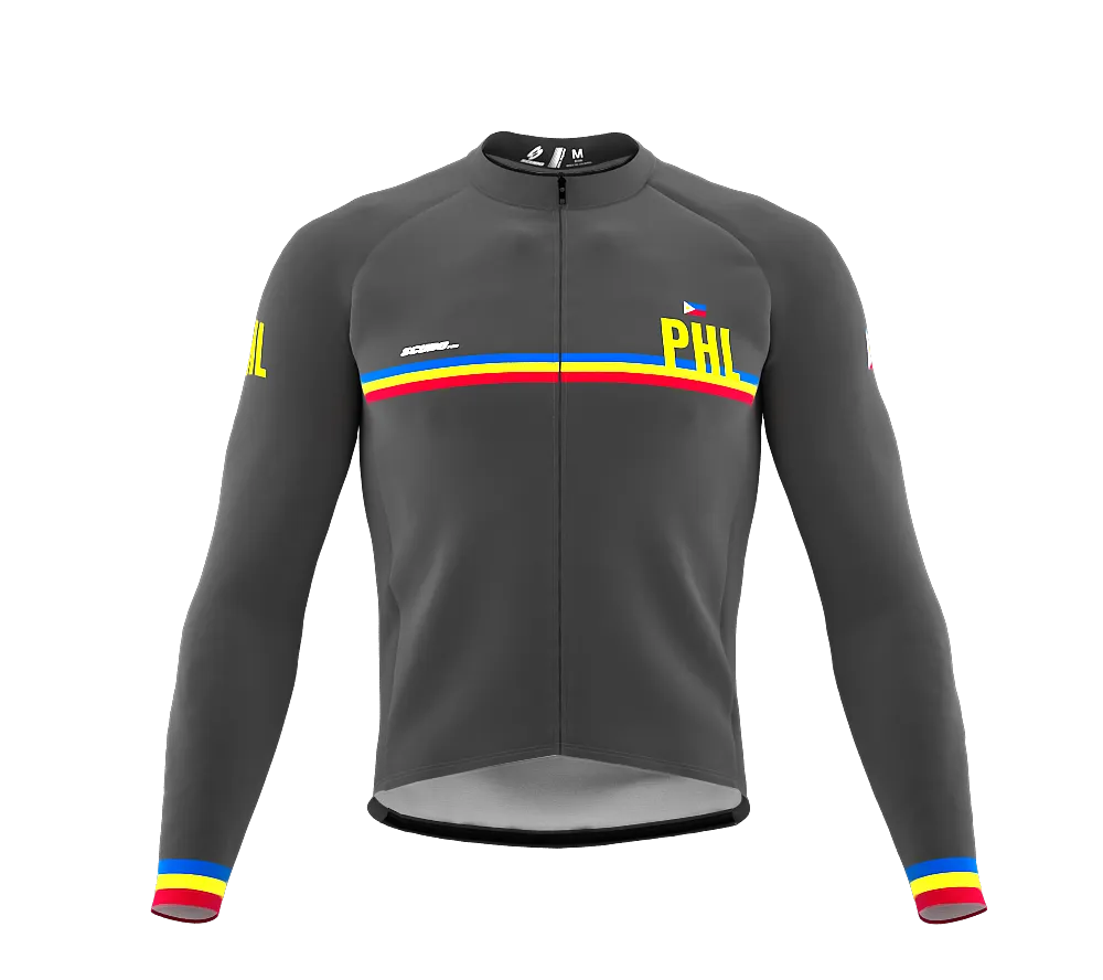 ScudoPro Pro Thermal Long Sleeve Cycling Jersey Country CODE Philippines Gray | Men and Women