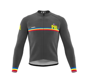 ScudoPro Pro Thermal Long Sleeve Cycling Jersey Country CODE Philippines Gray | Men and Women