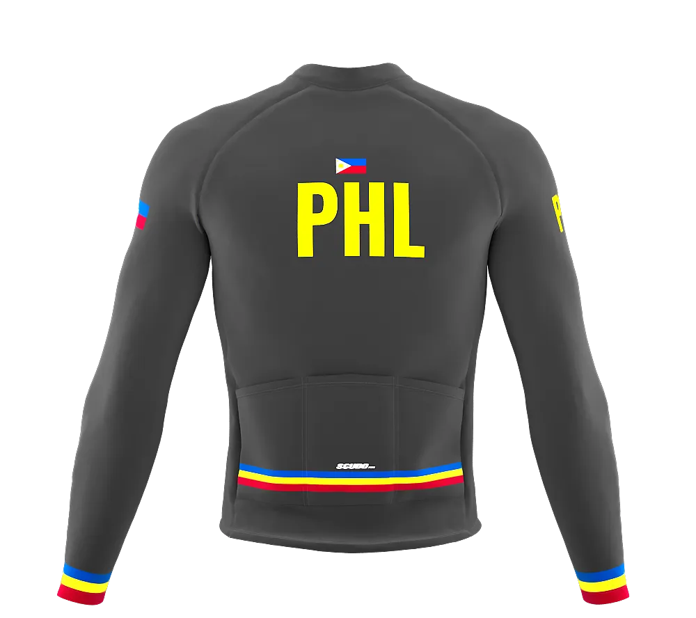 ScudoPro Pro Thermal Long Sleeve Cycling Jersey Country CODE Philippines Gray | Men and Women