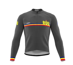 ScudoPro Pro Thermal Long Sleeve Cycling Jersey Country CODE Romania Gray | Men and Women