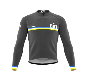 ScudoPro Pro Thermal Long Sleeve Cycling Jersey Country CODE Uruguay Gray | Men and Women