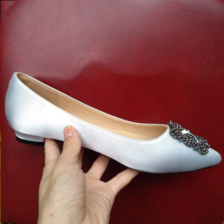 Sequined Rhinestones Crystal Diamond Flats Bridal Shoe