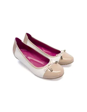 Seraphine Ivory & Nude Ballet Flats